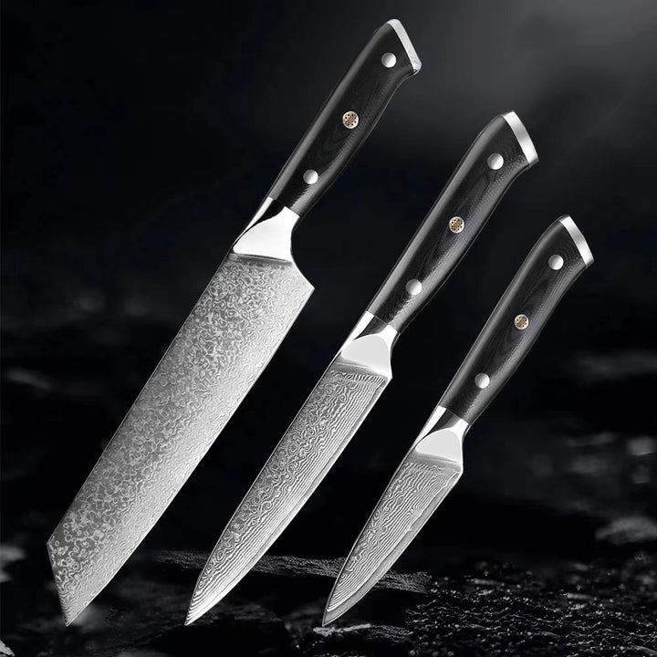 Akarui (あかるい) Japanese Santoku Chef Knife with Ebony Handle