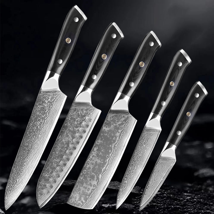 Akarui (あかるい) Japanese Santoku Chef Knife with Ebony Handle